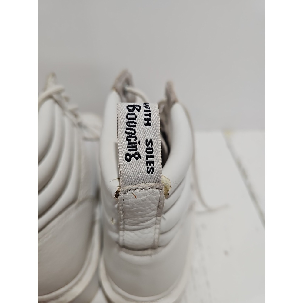 Dr Martens 939 White Leather Hiker Boots Padded Collar Ankle Womens Size 8 - Picture 12 of 16